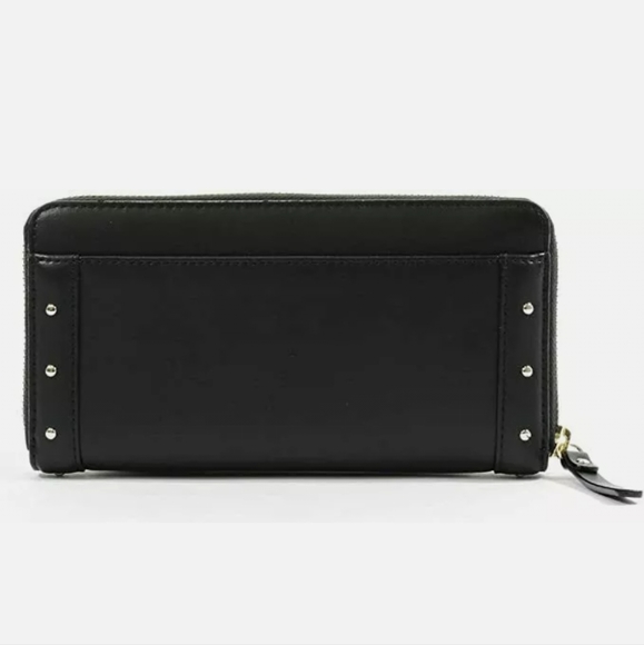 Kate Spade Studded Zip-Around Wallet Black - Picture 2 of 9
